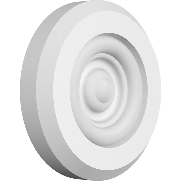 Ekena Millwork Standard Grayson Bullseye Rosette with Beveled Edge, 4"W x 4"H x 3/4"P ROSP040X040X075GRY03 - main